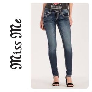 Miss me mid rise easy skinny dark rinse jean sz 25x31
